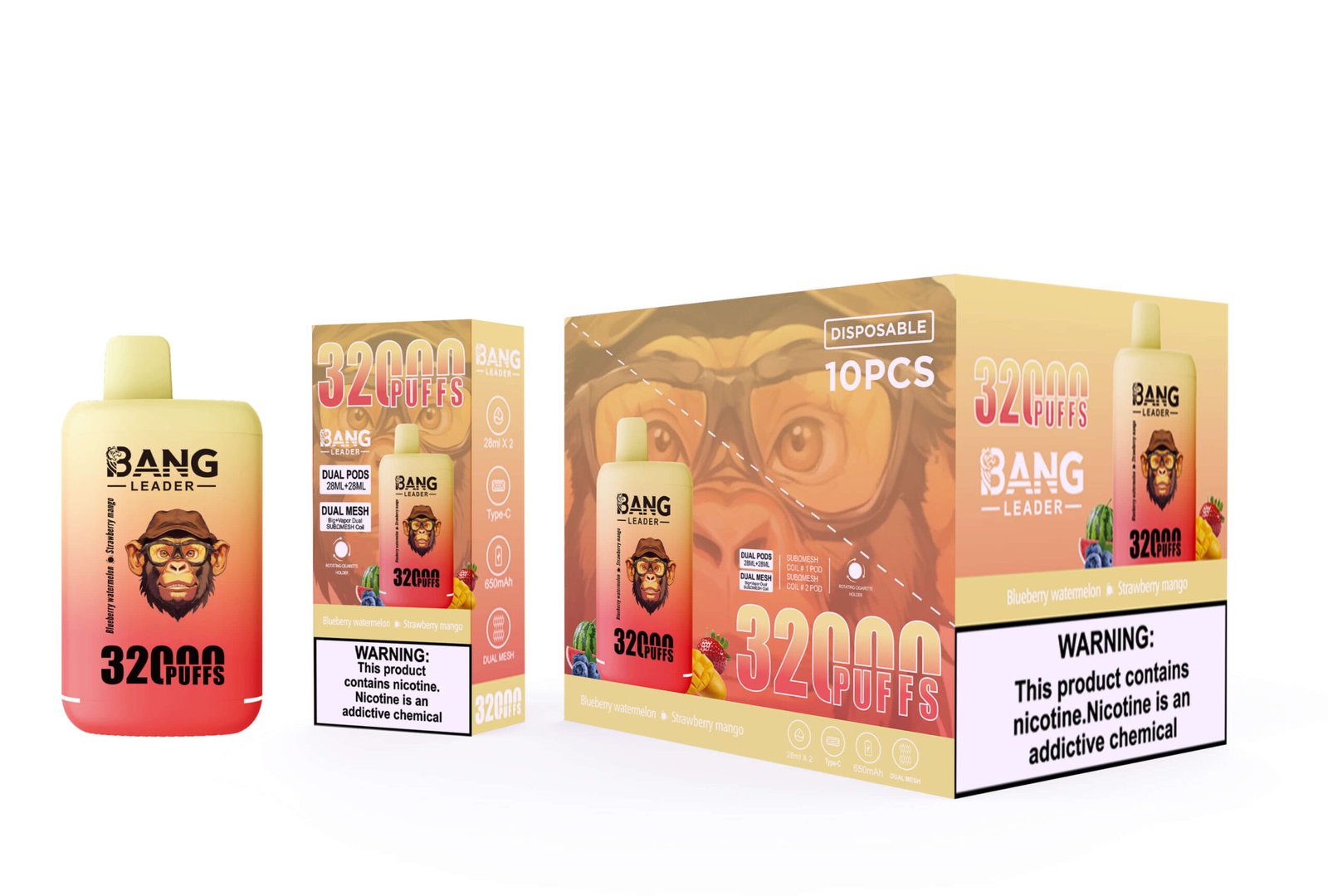 Bang Leader 32000 Puffs Disposable Vape | Dual Flavor & Rechargeable Type-C - Image 3