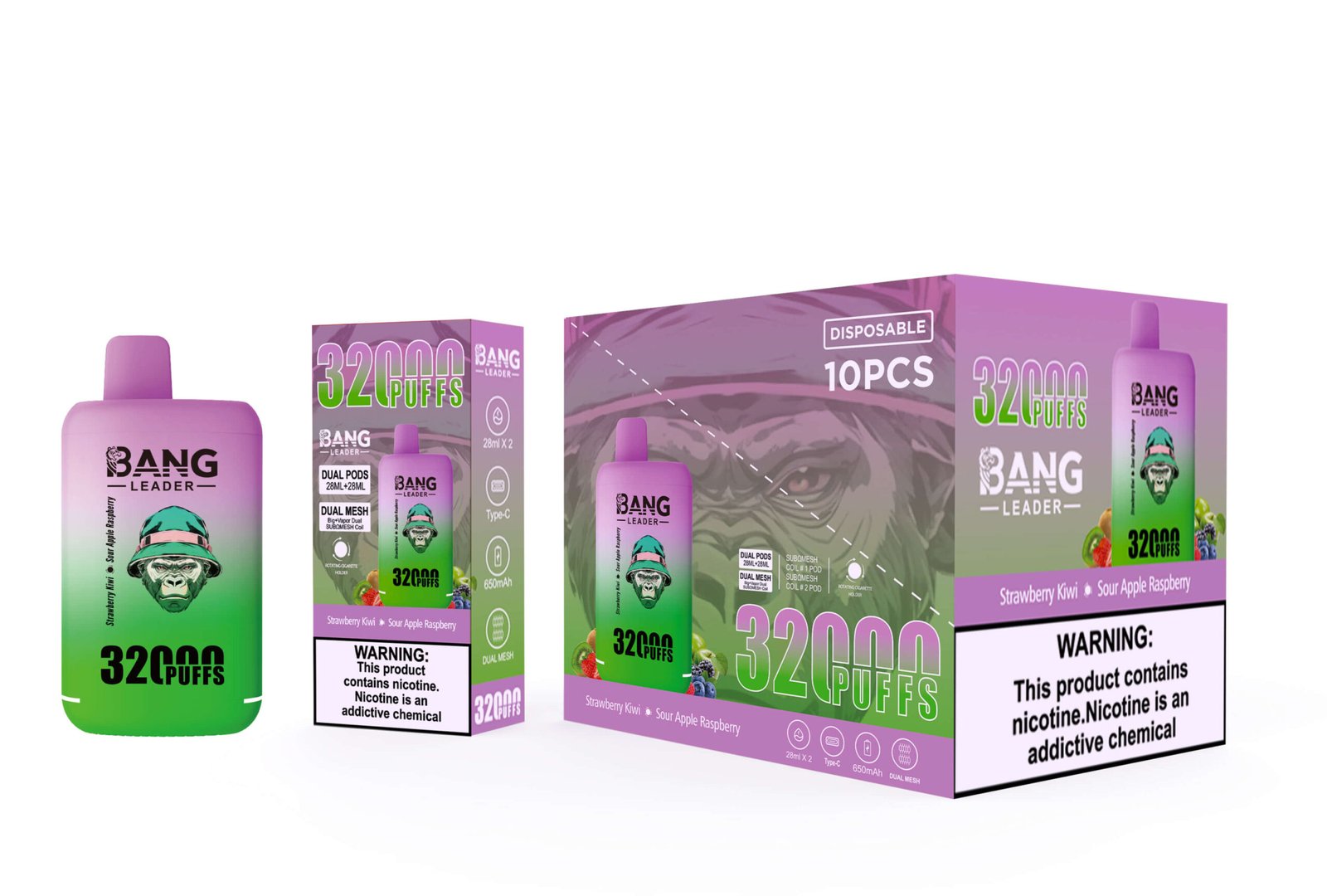 Bang Leader 32000 Puffs Disposable Vape | Dual Flavor & Rechargeable Type-C - Image 2