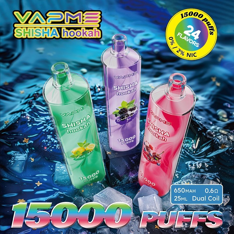 Vapme Shisha Hookah 15000 Puffs Disposable Vape – 0.6 ohm Mesh Coil Electronic Shisha - Image 6