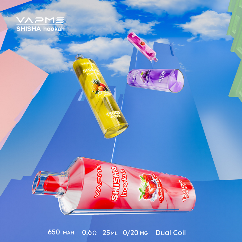 Vapme Shisha Hookah 15000 Puffs Disposable Vape – 0.6 ohm Mesh Coil Electronic Shisha - Image 4