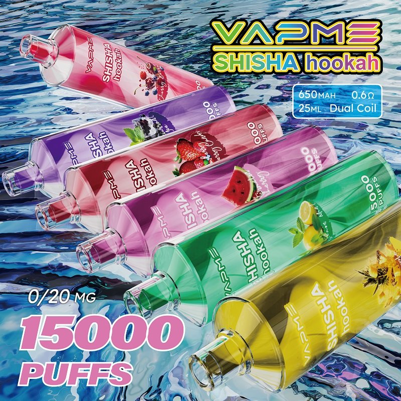 Vapme Shisha Hookah 15000 Puffs Disposable Vape – 0.6 ohm Mesh Coil Electronic Shisha - Image 5