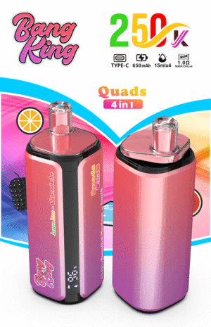 Bang King 250k Puffs Quads flavors