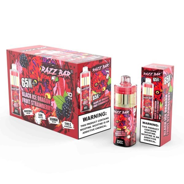 Razz Bar 65K+ Visible Oil Rechargeable Disposable Vape (Transparent Tank | 2.5% Nicotine Salt | Type-c) - Image 3