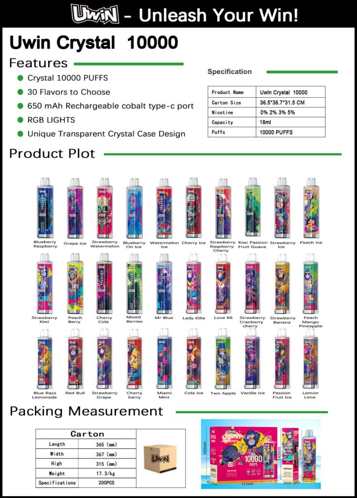 uwin crystal 10k puffs