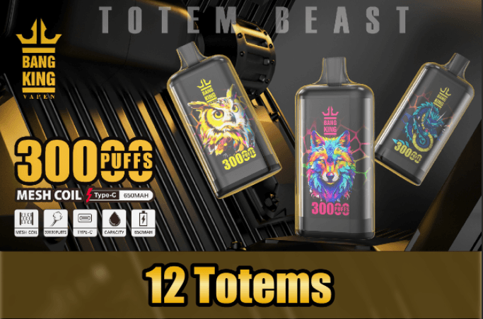 Bang King 30000 Puffs Crystal Vape High Puff Count Disposable Vape (650mAh Battery, 1.0ohm Mesh Coil, Pre-Charged Totem Beast Edition) - Image 7