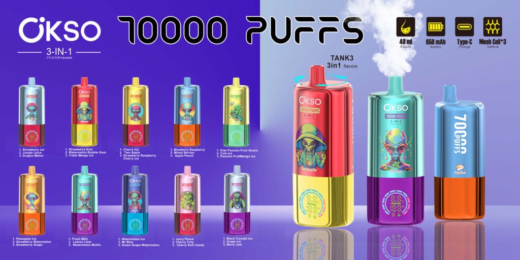 okso 70k puff triple flavors