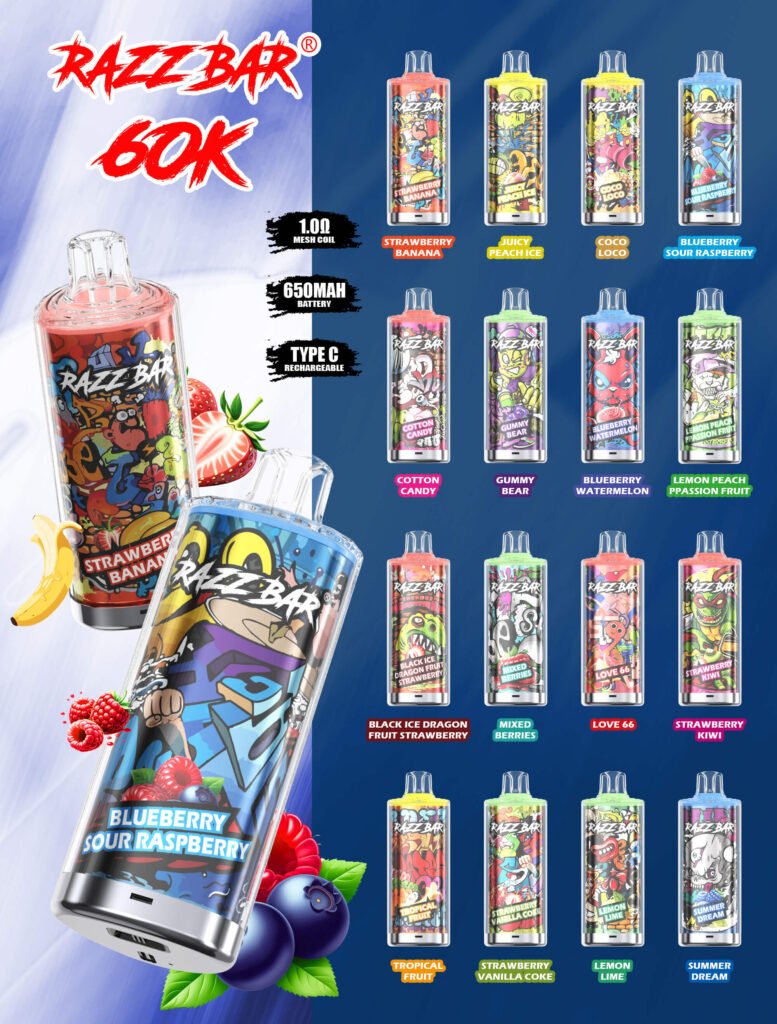 RAZZ BAR 60K FLAVORS LIST