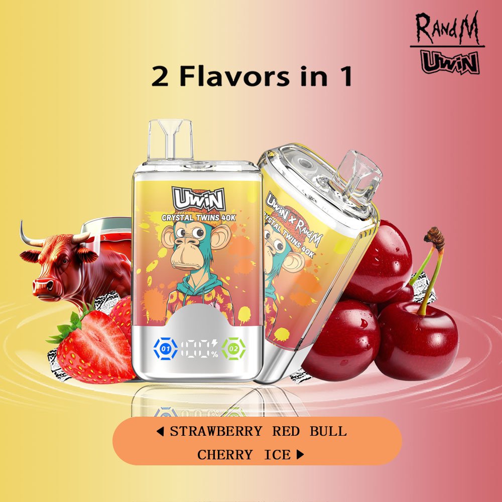 Uwin X RandM Twins Crystal 40K Puffs Dual Flavor Rechargeable Disposable Vape - Image 7